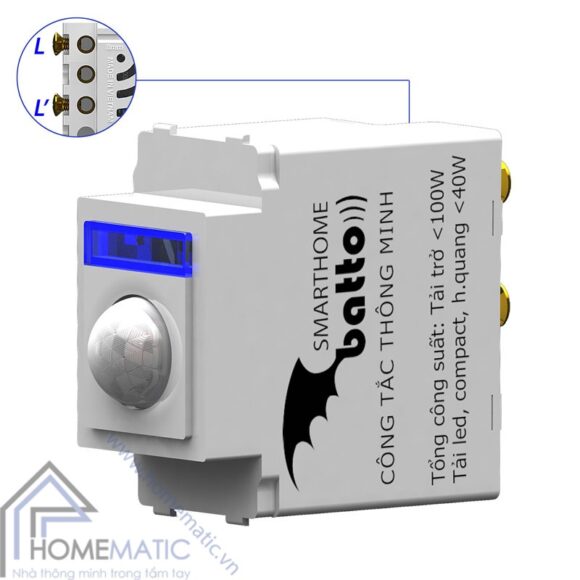 Công tắc cảm biến chuyển động hồng ngoại BATTO BTX-2PF-PIRV1 (hạt pana full)