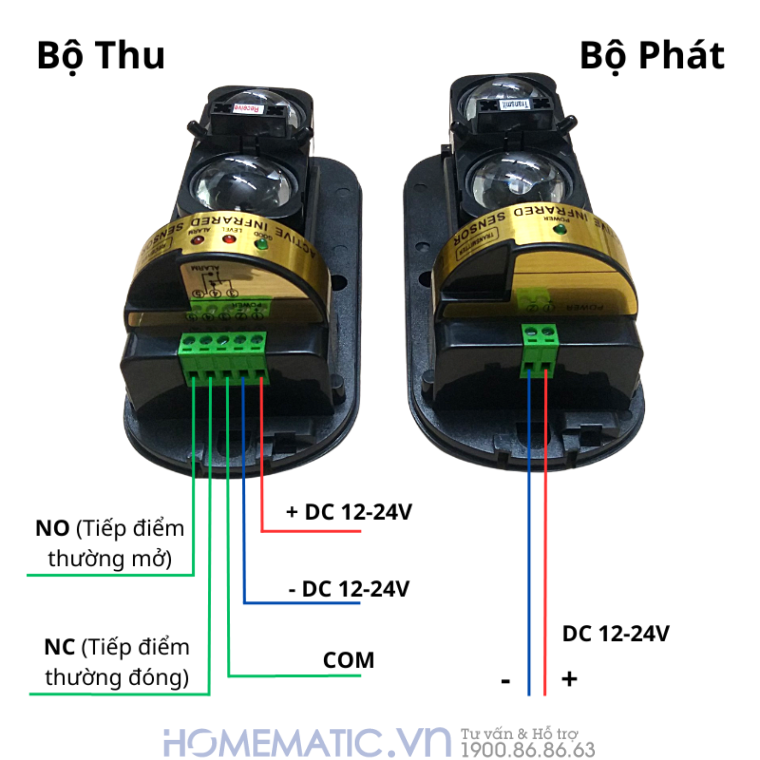 Hàng Rào Hồng Ngoại Báo động 2 Tia 100m Abt-100v1