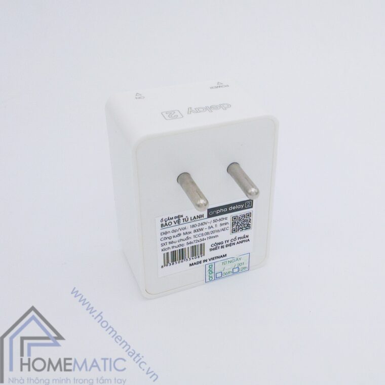 ổ cắm điện bảo vệ tủ lạnh anpha delay
