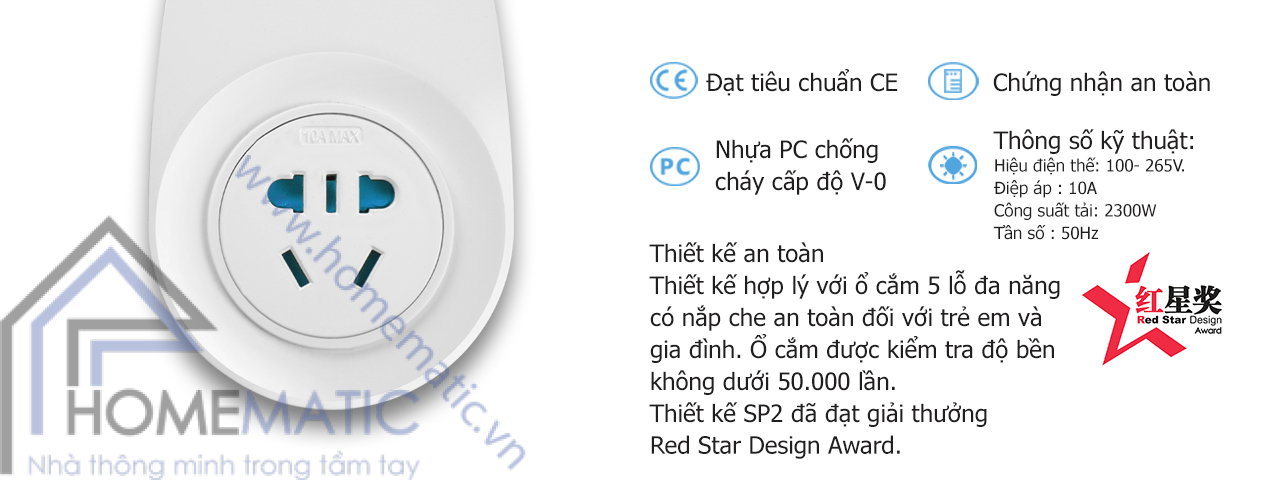 Ổ cắm điều khiển từ xa Wifi Broadlink SP2