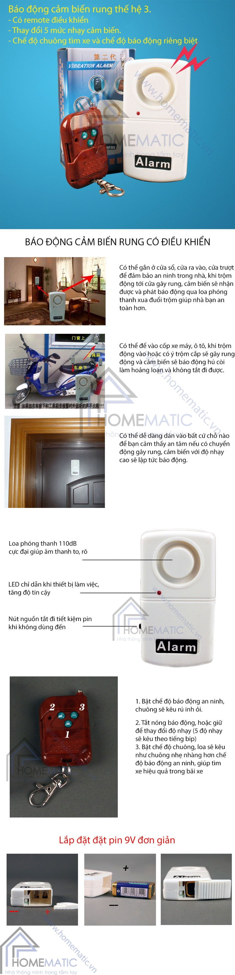 Báo động rung cảm biến điện tử V3