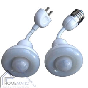 Đèn Led cảm biến thân nhiệt ban đêm có đui và chân cắm uốn được 360 độ