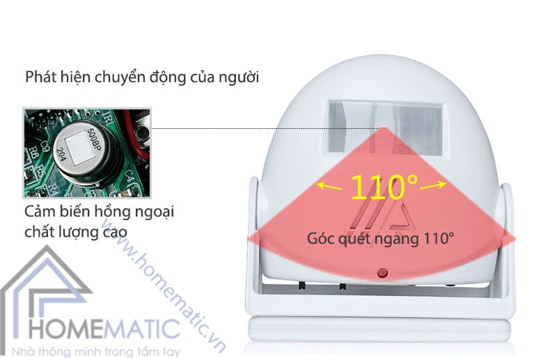 Chuông báo khách báo trộm cảm ứng chuyển động LK-5301