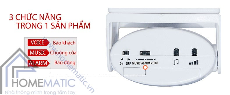 Chuông báo khách báo trộm cảm ứng chuyển động LK-5301