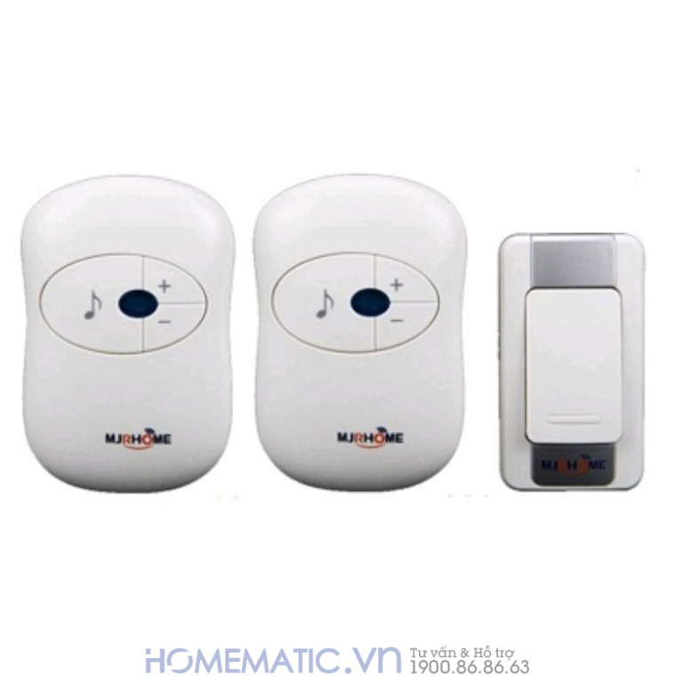 Chuông Cửa Không Dây 2 Chuông Mjrhome Nút Bấm Chuông Cửa Nhỏ Gọn H-a16e-2