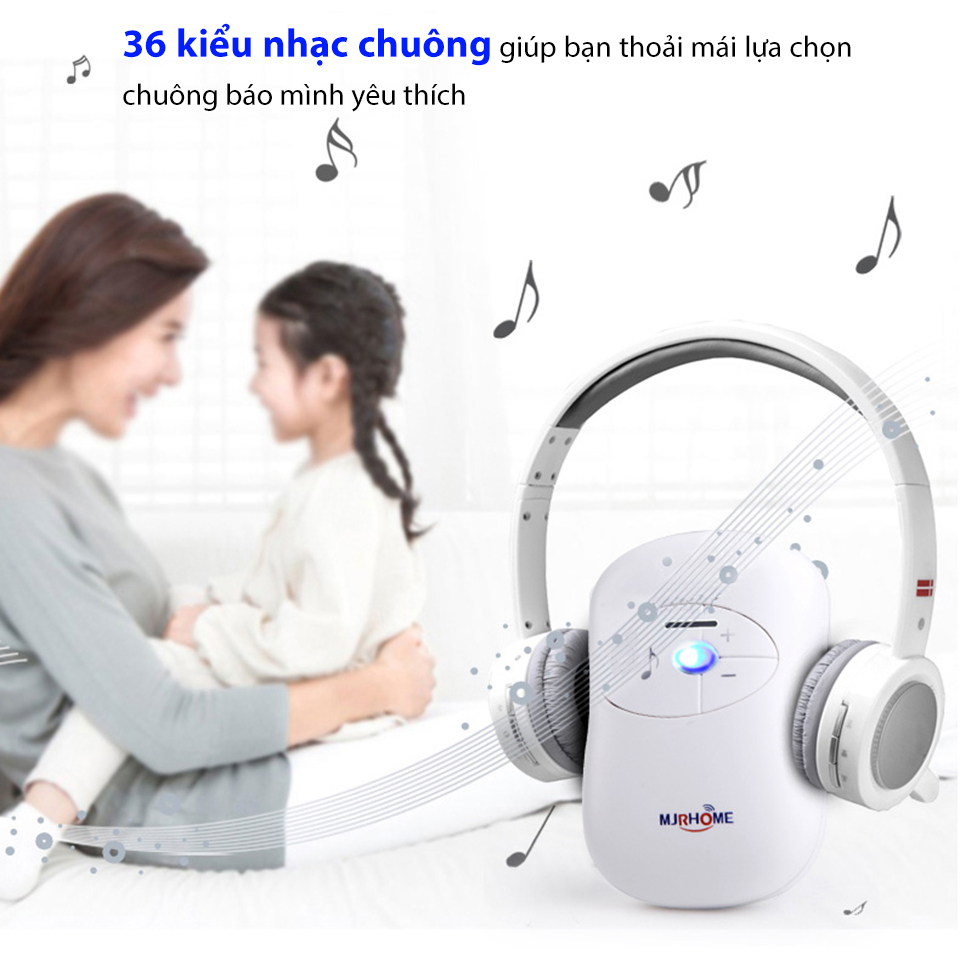 Chuông Không Dây 2 Loa Chuông Mjrhome H-a16e-2