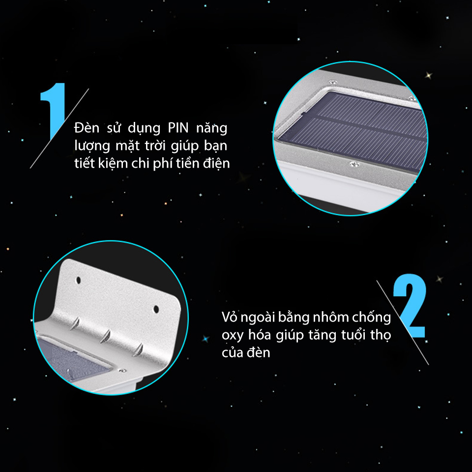 Đèn led năng lượng mặt trời cảm biến chuyển động âm thanh ánh sáng