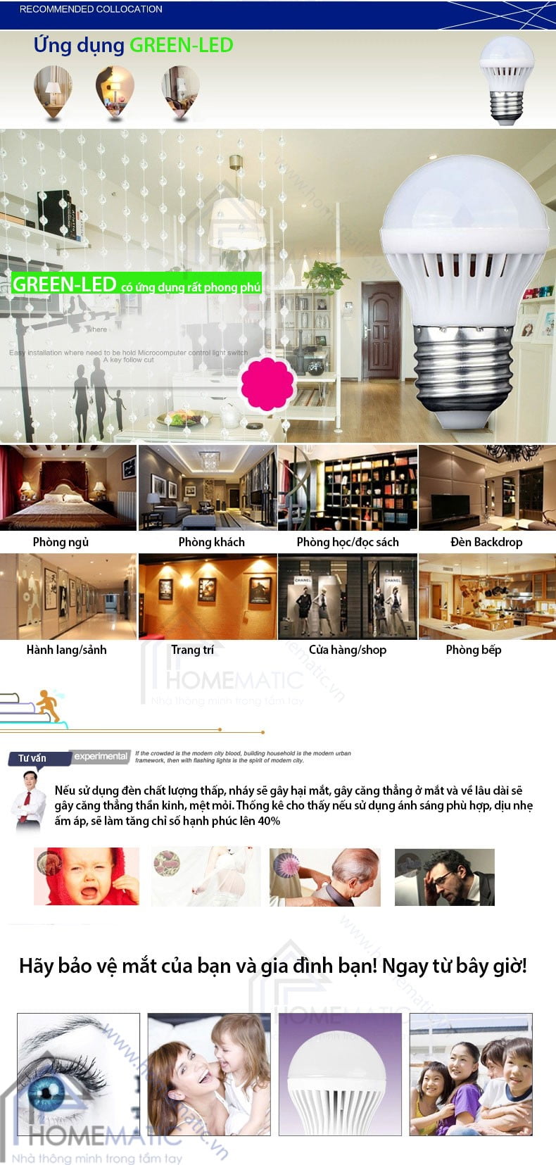 Bóng đèn LED siêu tiết kiệm điện GREEN-LED 3W