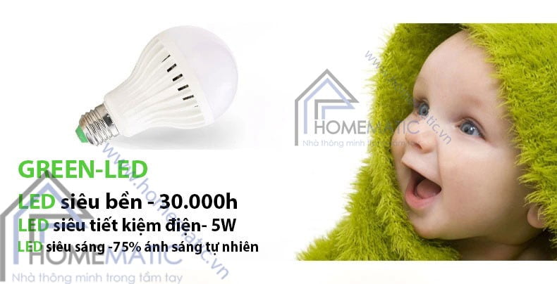 Bóng đèn LED siêu tiết kiện điện GREEN-LED 5W