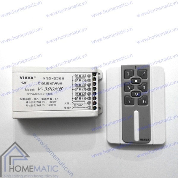Công tắc điều khiển từ xa 6 cổng VIAVA V-390K6-