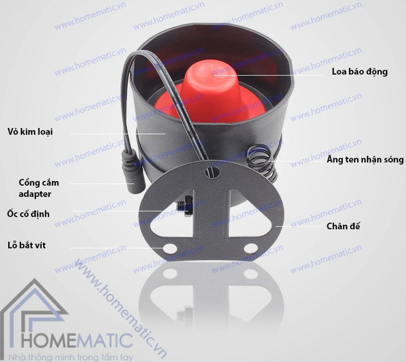  Bộ kit an ninh SECKIT02 gói mặc định Homematic.vn cung cấp bao gồm 1 loa to học lệnh, 1 remote điều khiển, 1 cảm biến chuyển động PIR, 1 cảm biến má từ. Bạn hoàn toàn có thể mua thêm loa, cảm biến chuyển động, cảm biến má từ, cảm biến rung .v.v...để học lệnh gán vào loa rất dễ dàng. Để lựa chọn hoặc xem giá, vui lòng lựa chọn thiết bị ở đầu trang. 