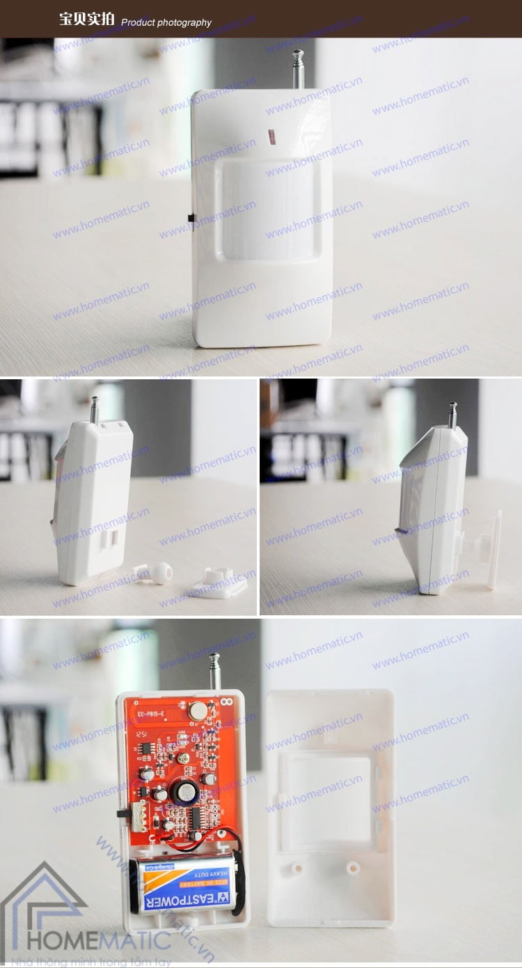 Cảm biến chuyển động hồng ngoại thân nhiệt phát sóng RF PIRDT315