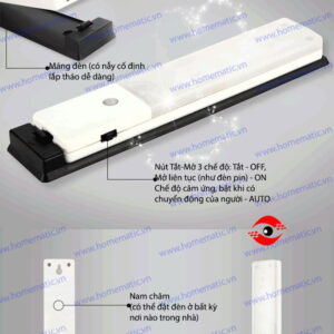 Đẻn tủ quần áo đa năng cảm ứng chuyển đông weinian DL-008