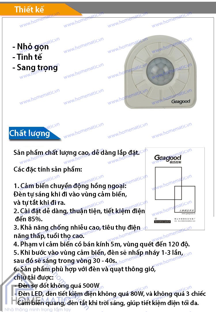 cong tac cam bien chuyen dong hong ngoai geagood