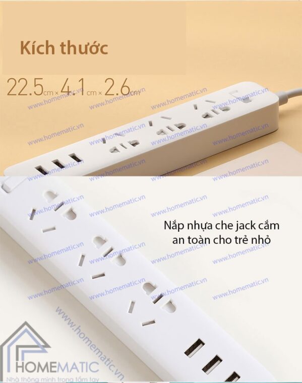 ổ cắm thời trang, bảo vệ thiết bị điện Xiaomi