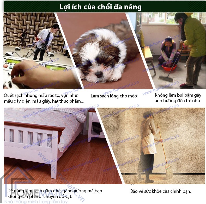 Chổi quét nhà kiêm hót rác 