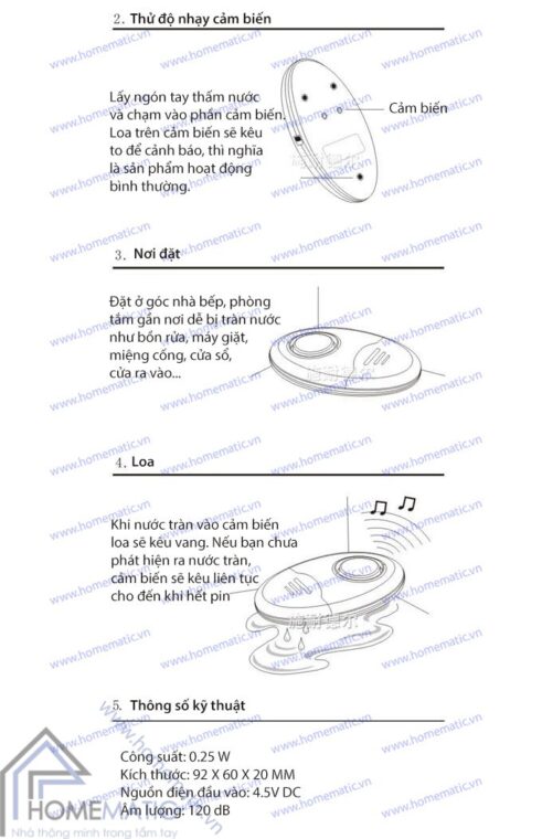 Hướng dẫn sử dụng Cảm biến tràn nước SECWA-B