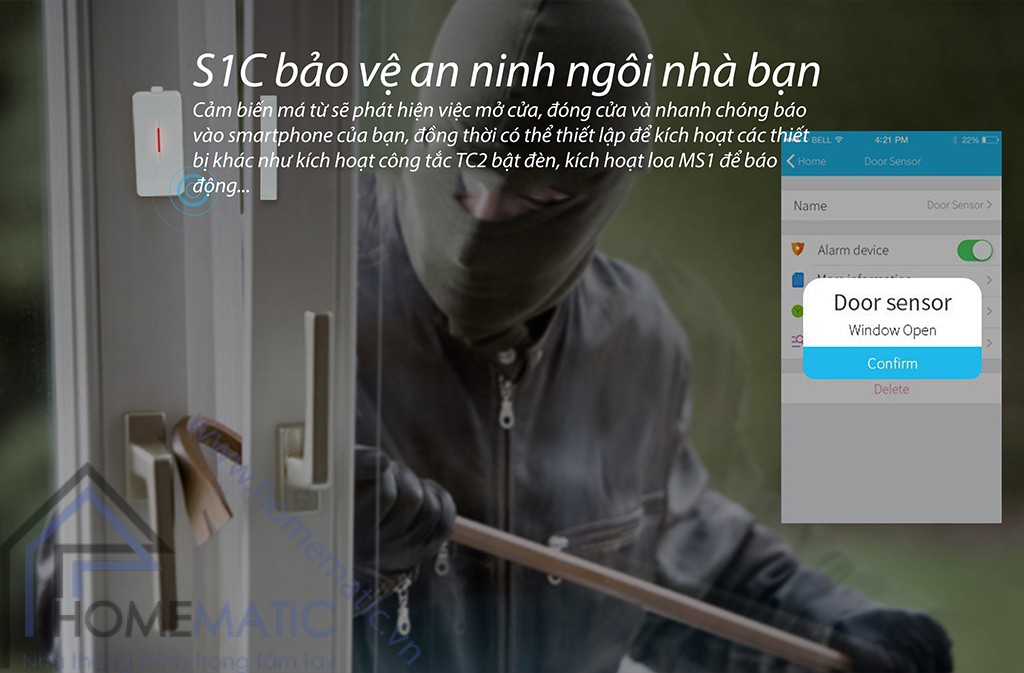 Trung tâm kiểm soát an ninh Broadlink Smartone S1C có thể báo cho bạn biết khi phát hiện chuyển động từ cảm biến