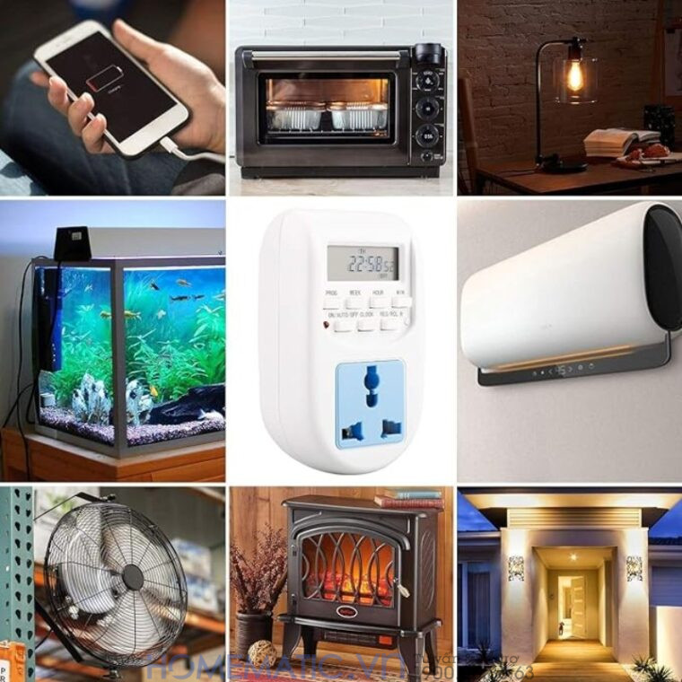 Ổ Cắm Hẹn Giờ điện Tử Bật, Tắt Tự động Al-06 Ổ Cắm Hẹn Giờ điện Tử Bật, Tắt Tự động Al-06