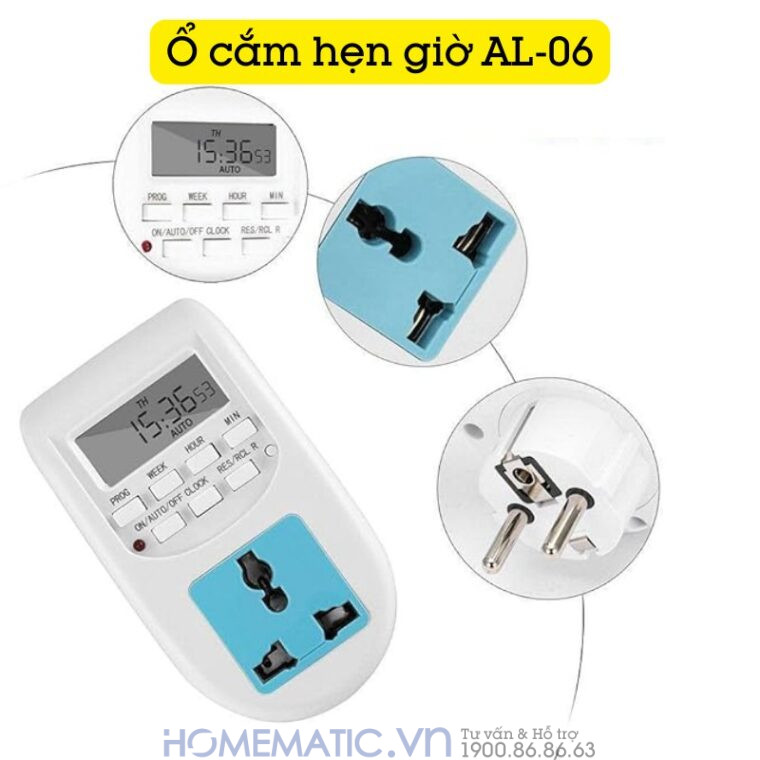 Ổ Cắm Hẹn Giờ điện Tử Bật, Tắt Tự động Al-06