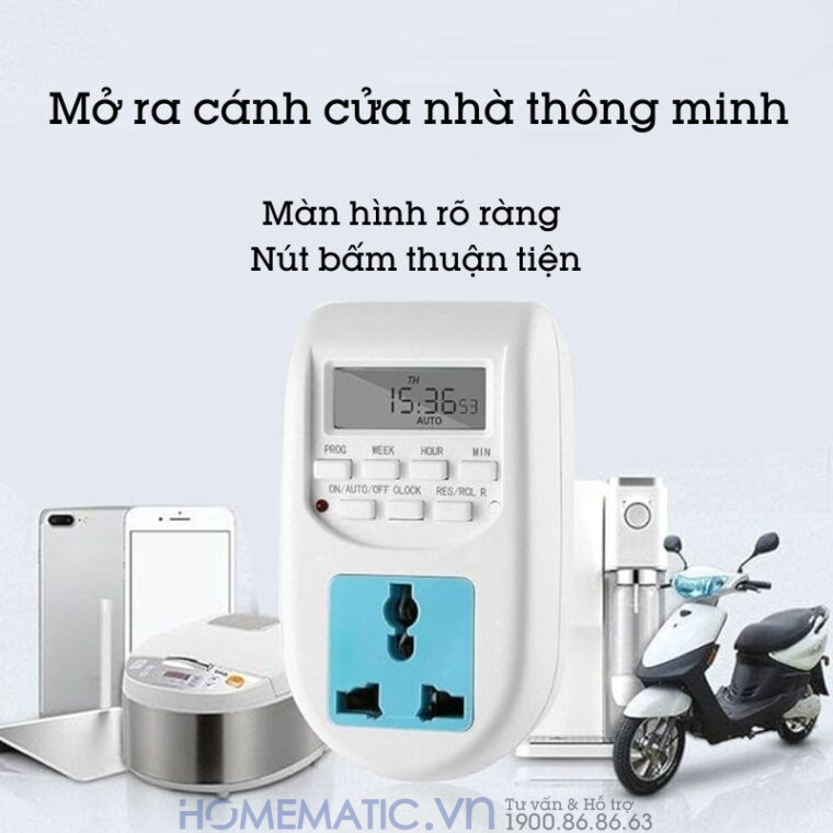 Ổ Cắm Hẹn Giờ điện Tử Bật, Tắt Tự động Al-06 Ổ Cắm Hẹn Giờ điện Tử Bật, Tắt Tự động Al-06