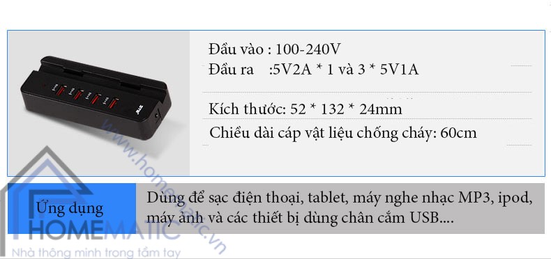 o cam sac usb 4 cong kiem gia do