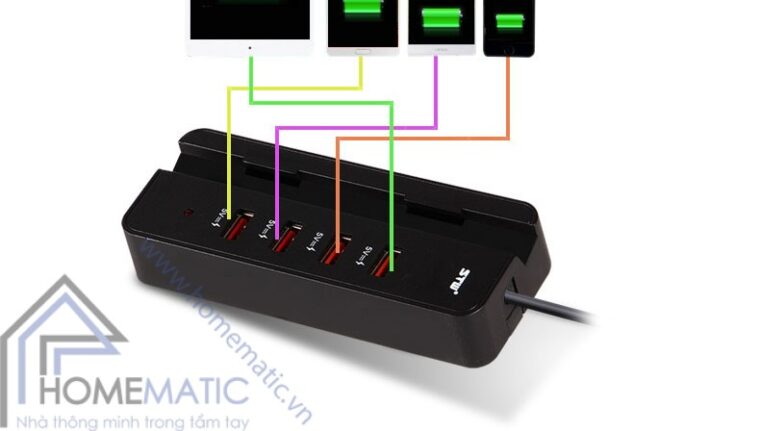 o cam sac usb 4 cong kiem gia do