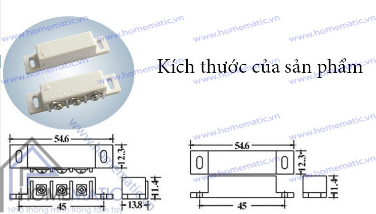 Báo động cảm biến má từ nối dây