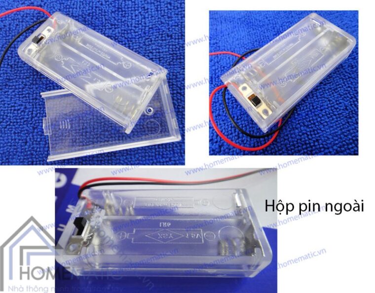 2 pin AA hộp trong suốt