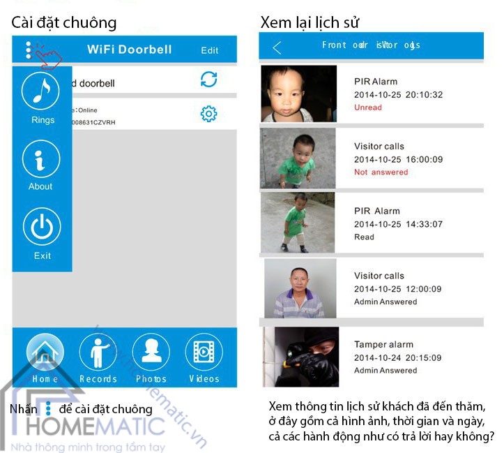 chuông cửa wifi KONX