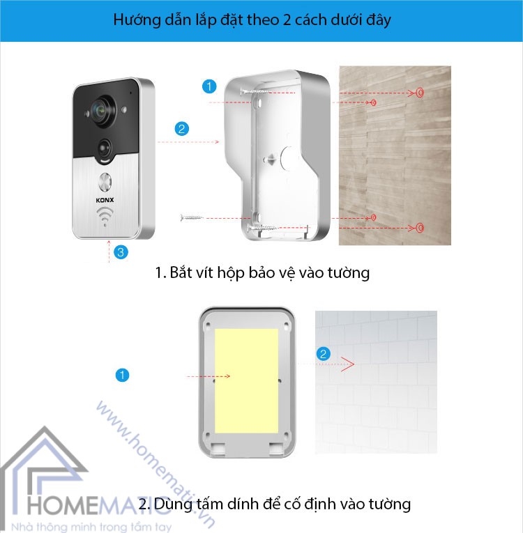 chuông cửa wifi KONX