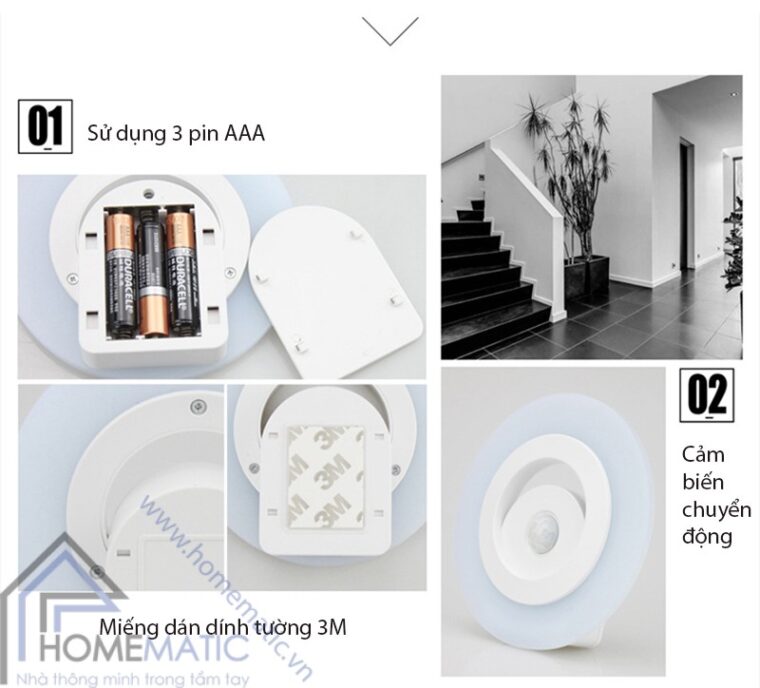 Đen LED cam bien chuyen dong