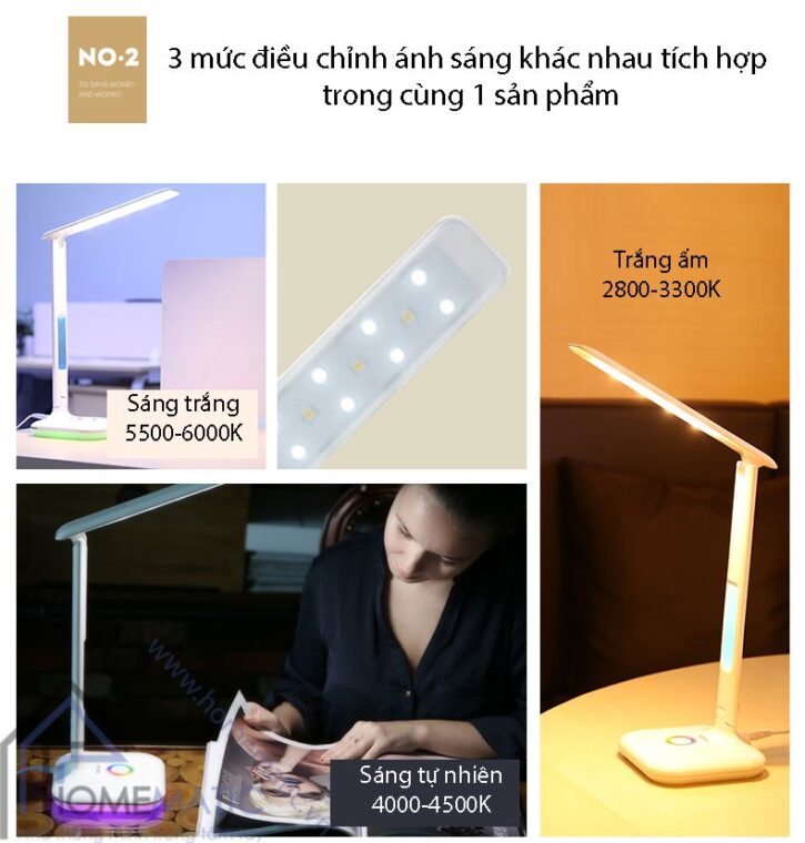Đèn LED để bàn đa chức năng Remax 6 in 1