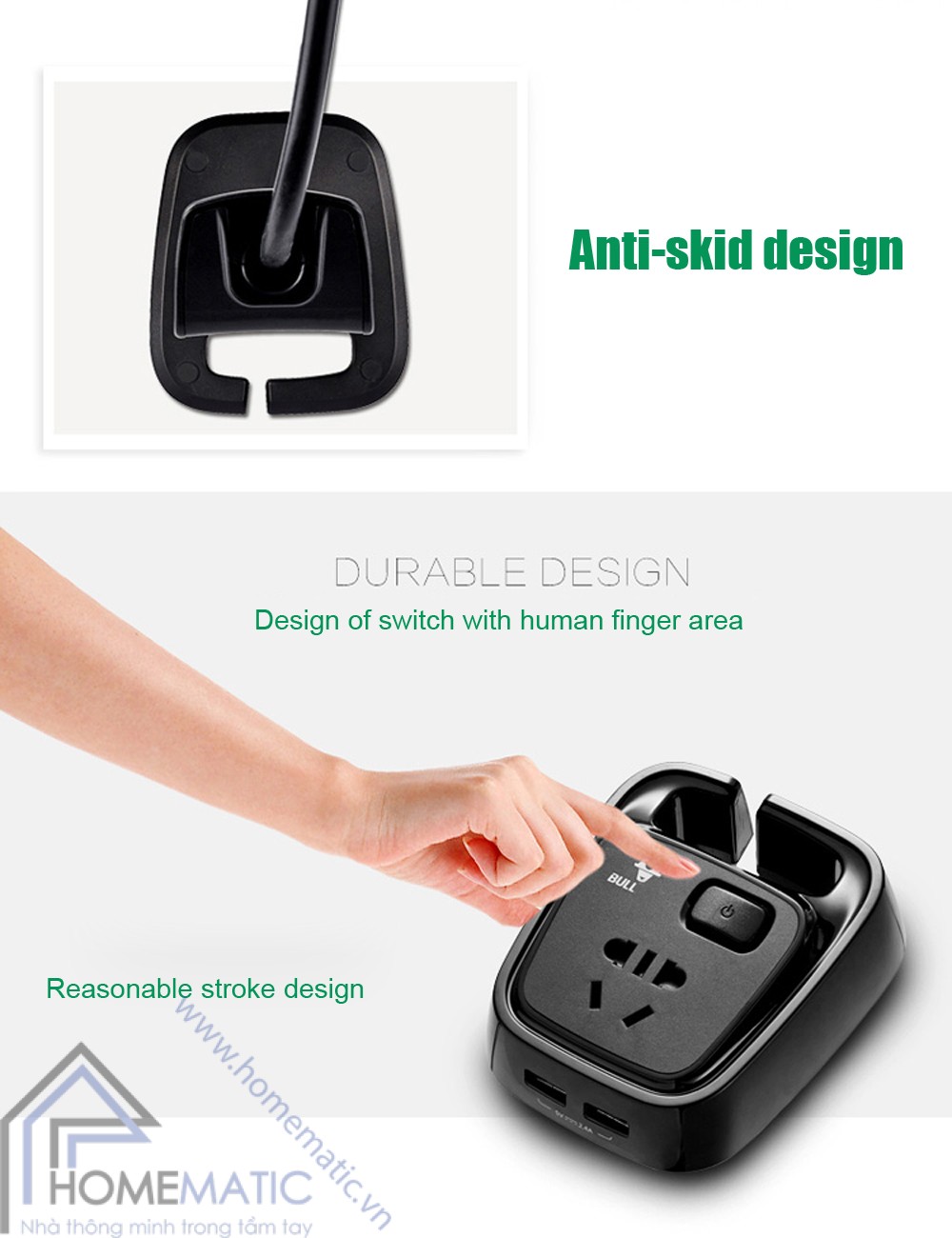 Ổ cắm dùng cho văn phòng Bull U2050