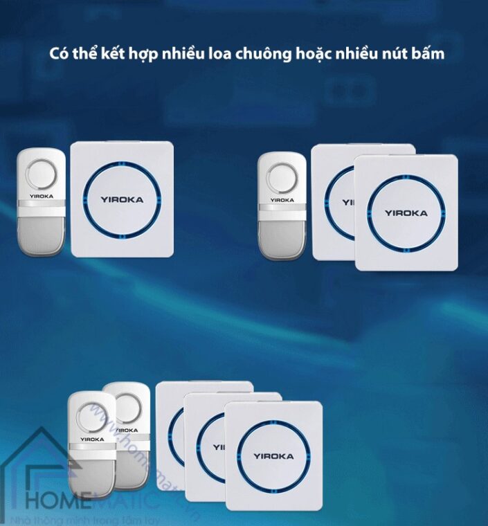 Chuông cửa không dây chống nước Yiroka Z-289