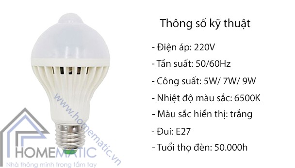Đèn LED cảm ứng chuyển động PIR