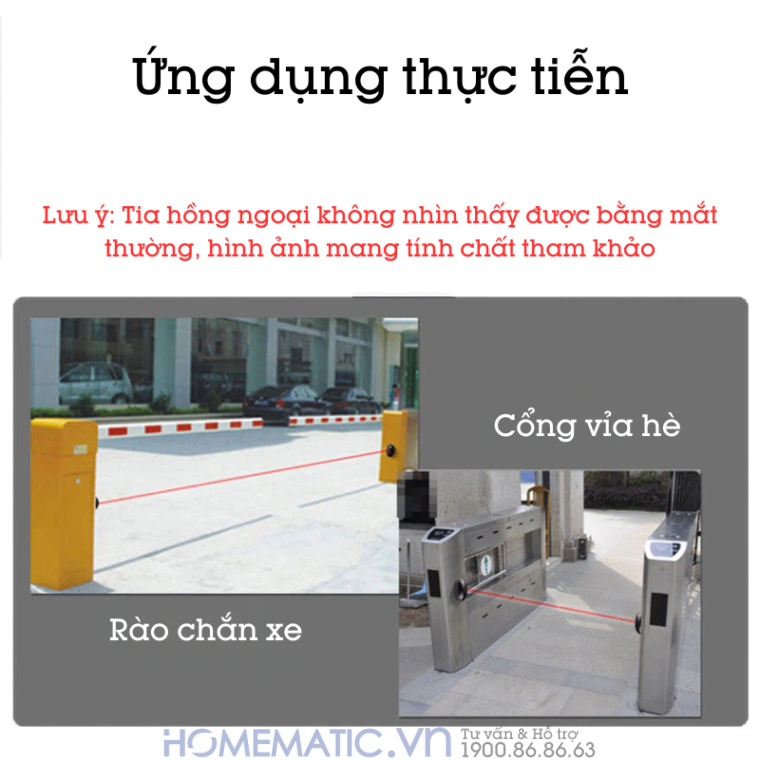 Hàng Rào Hồng Ngoại Siêu Nhỏ Abo-20l ứng dụng