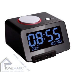 đồng hồ báo thức kỹ thuật số kiêm bộ sạc USB Homtime C1