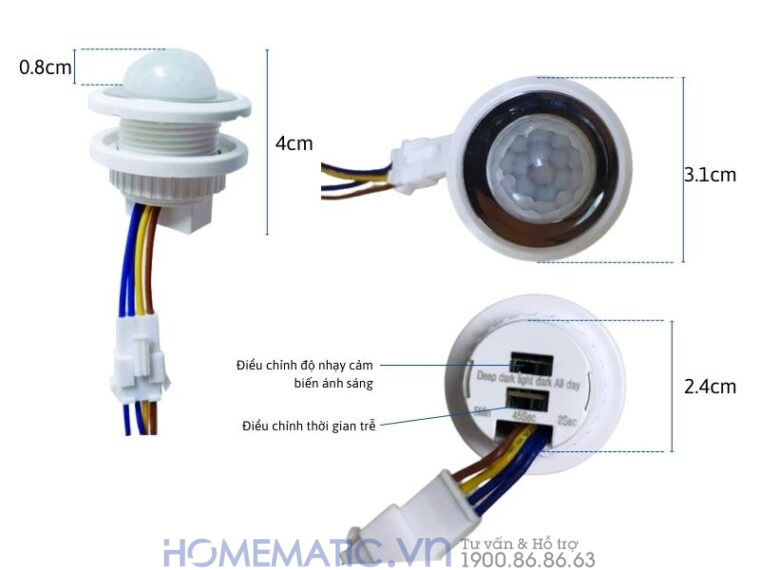 Công Tắc Cảm Biến Chuyển động Hồng Ngoại M-59fn Công Tắc Cảm Biến Chuyển động Hồng Ngoại M-59fn