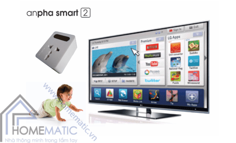 ổ cắm điện thông minh anpha smart 2