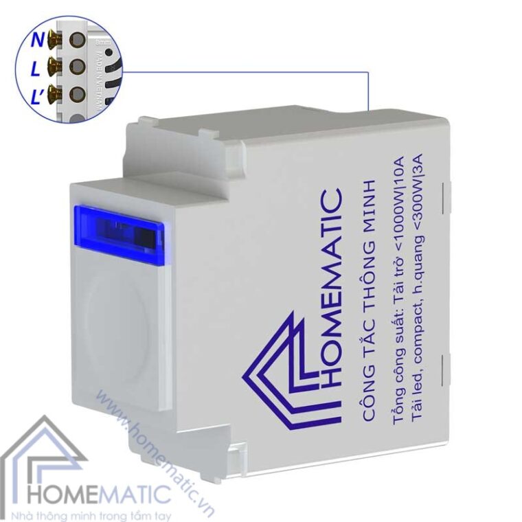 Công tắc thông minh điều khiển từ xa Homematic dành cho hạt panasonic dòng Full