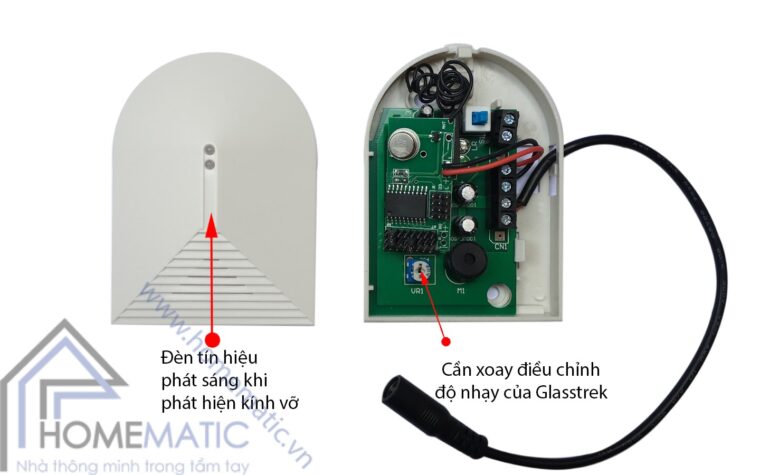 Cảm biến kính vỡ bảo vệ an toàn cửa sổ Paradox Glasstrek PA-456