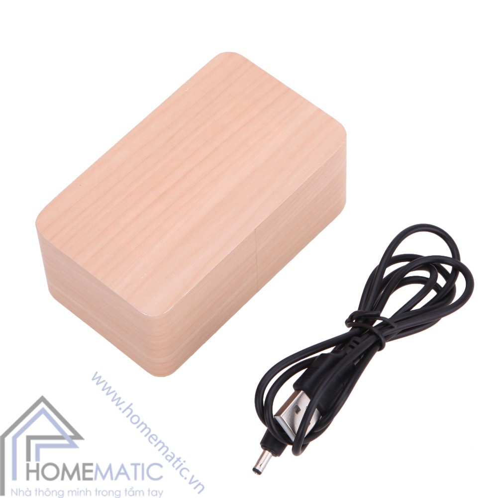 đồng hồ led vỏ gỗ cảm ứng chạm