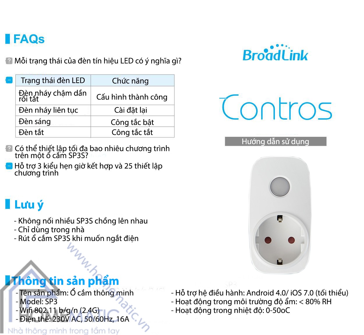 ổ cắm thông minh broadlink sp3s
