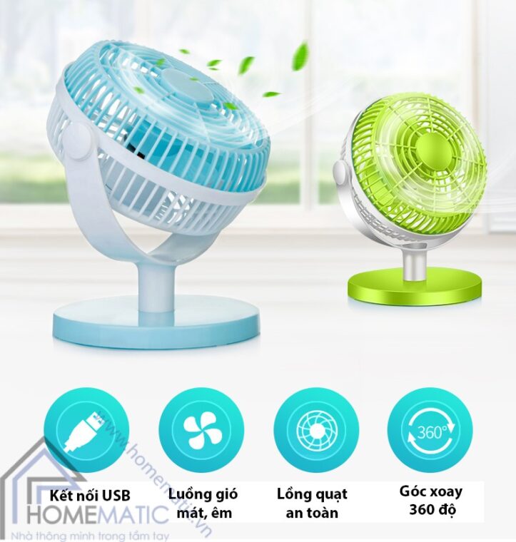 Quạt USB để bàn xoay 360 độ YINUO SDS-6D