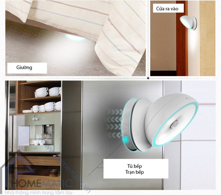 Đèn led đêm, đèn ngủ tự bật tắt, đế giữ nam châm xoay AHD-1703/C