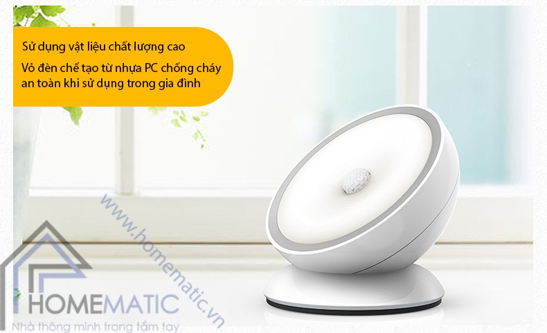 Đèn ngủ cảm biến tiết kiệm điện xoay 360 độ