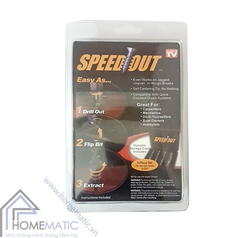 Bộ dụng cụ tháo đinh ốc vít tòe đầu Speedout SOR82