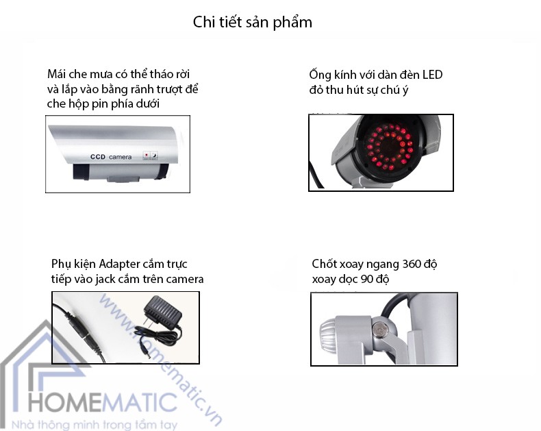 Camera mô hình có cảm biến ánh sáng hỗ trợ pin, adapter CA-11-05 