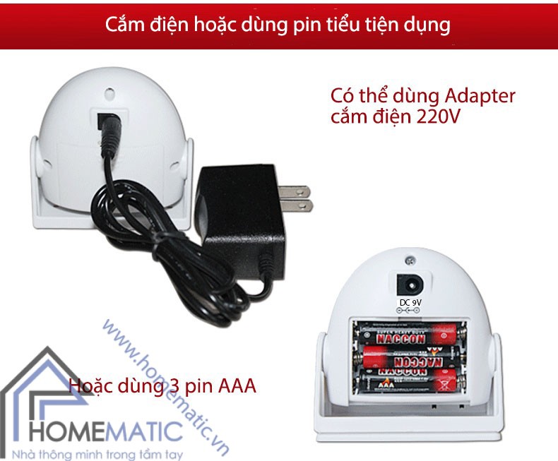 Chuông báo khách báo trộm cảm ứng chuyển động có remote 9915IR